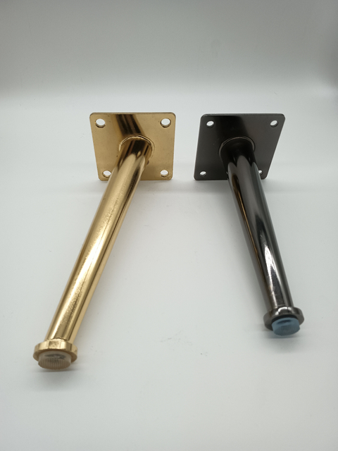  Parti di mobili in acciaio inossidabile da 4-8 pollici/10-18 cm Accessori per gambe di divani in metallo singolo